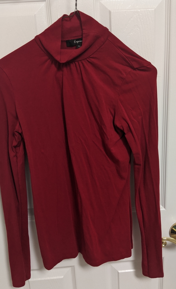 Express Red Mock Turtleneck